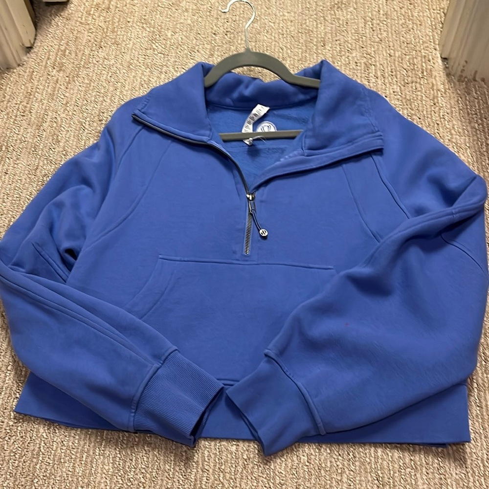 Lululemon funnel neck scuba in indigo size M/L
